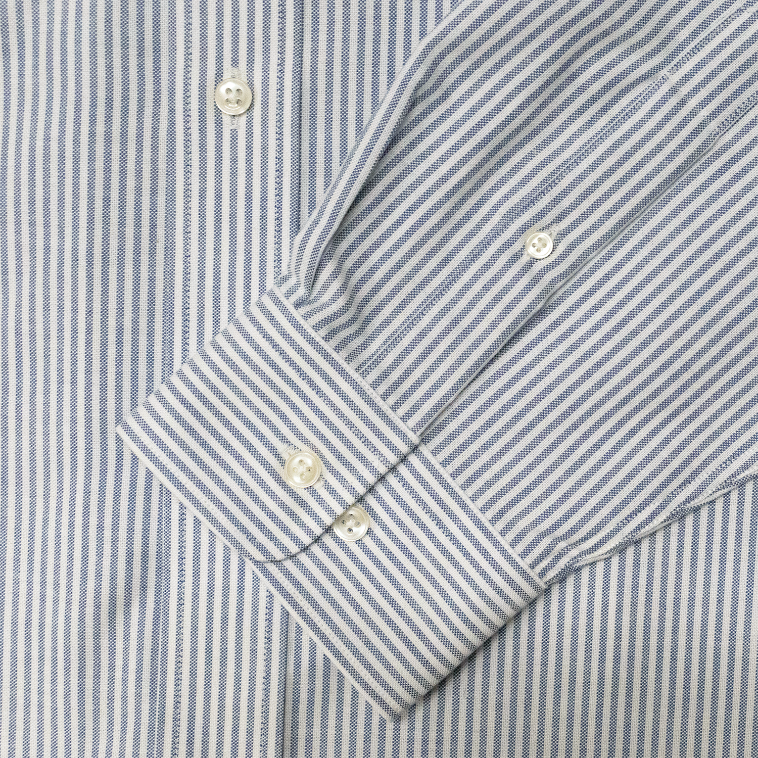 Blue / White Stripe Oxford Button Down Shirt - Traditional Fit