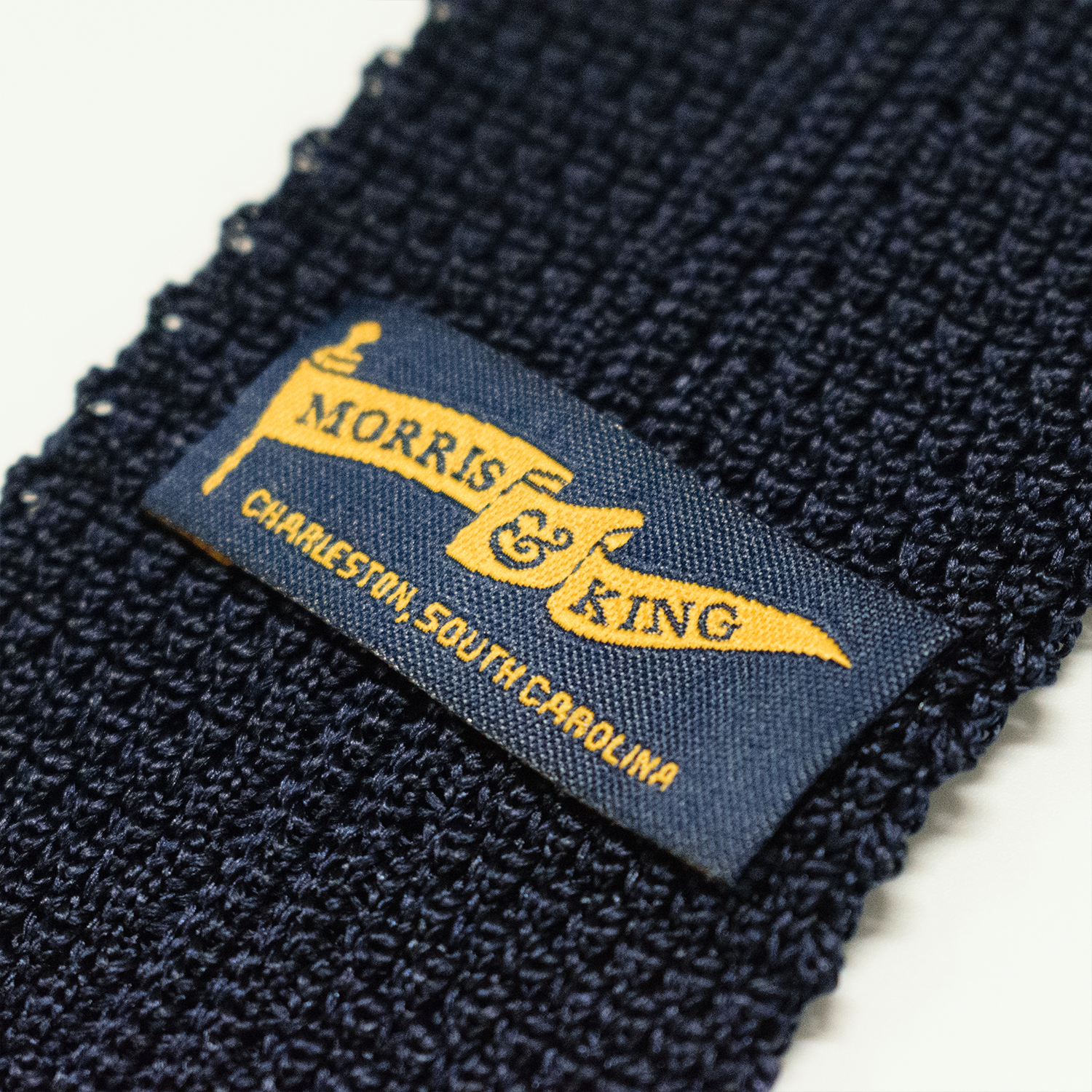 Navy Silk Knit Tie