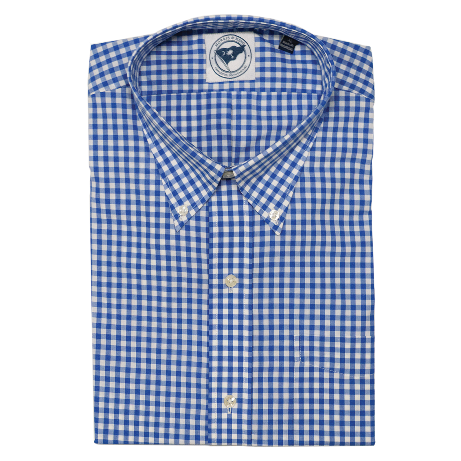Blue Gingham Clubhouse Sport Shirt - Traditional Fit