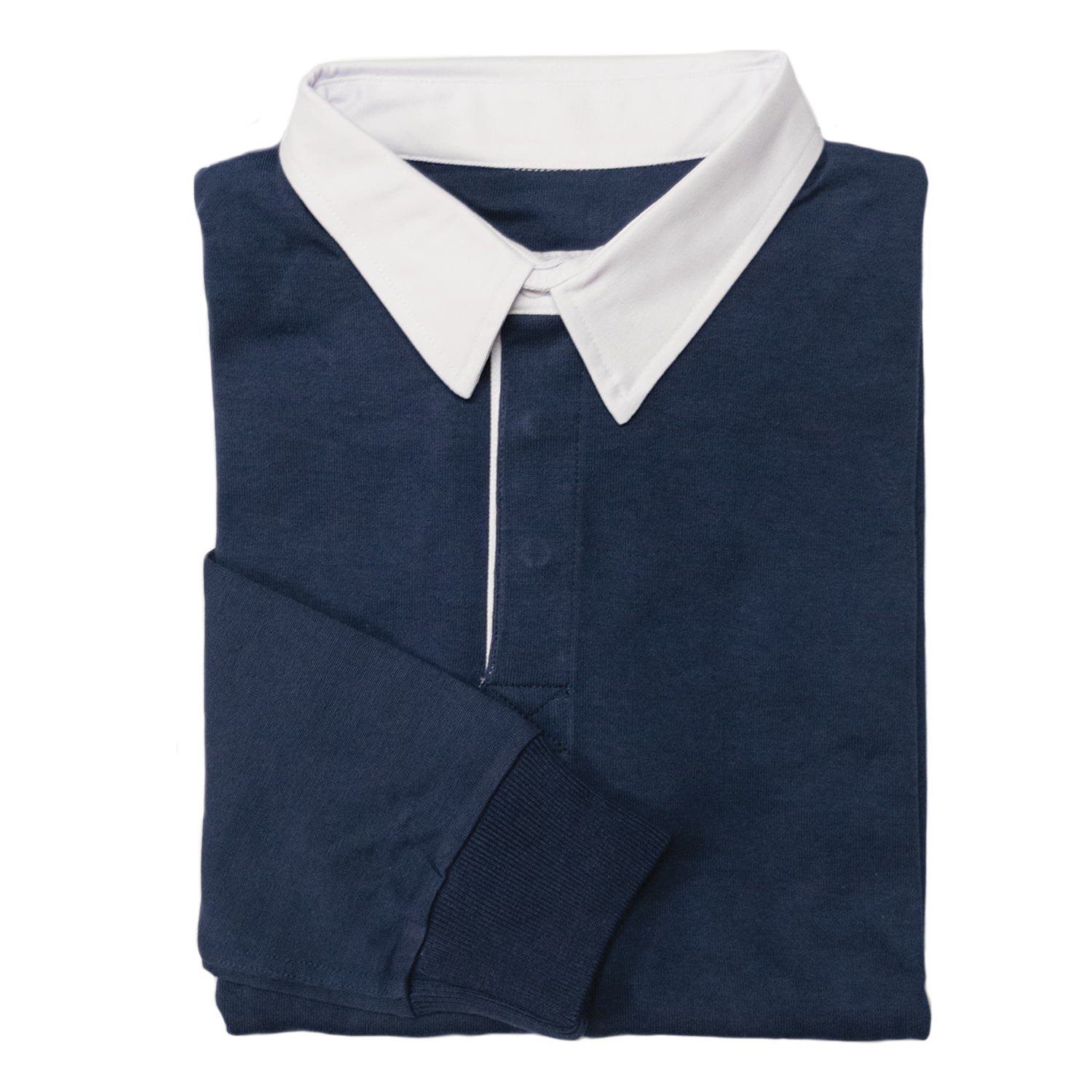 Dark Navy Solid Winter Woven Rugby Shirt - Classic Fit
