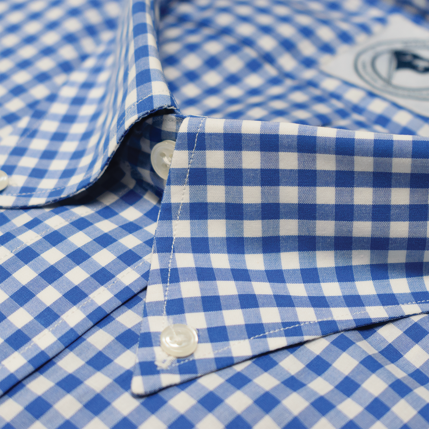 Blue Gingham Clubhouse Sport Shirt - Traditional Fit