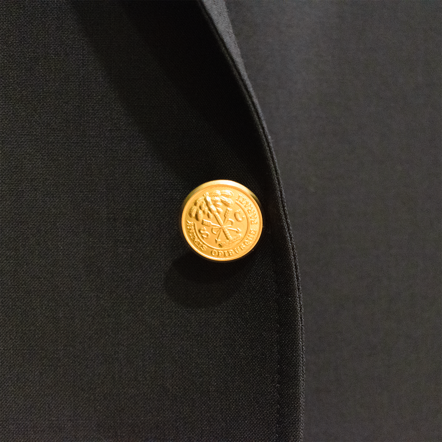 Navy Worsted Wool Blazer