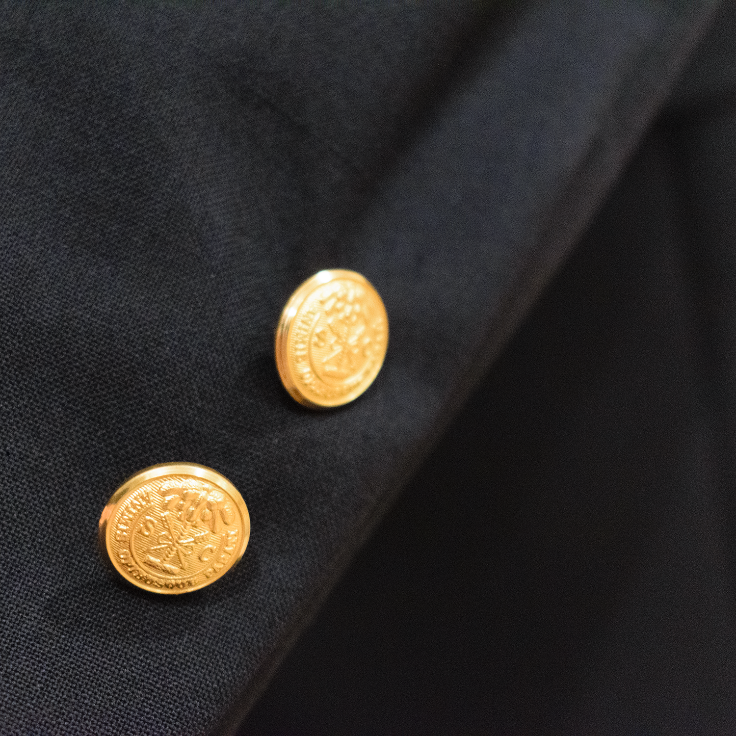 Navy Worsted Wool Blazer