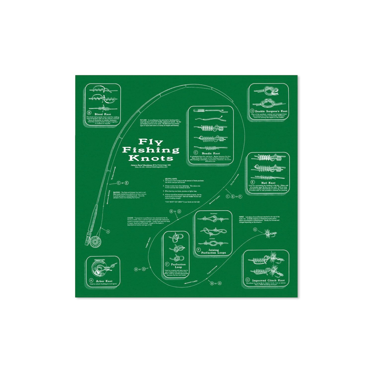 Green Fly Fishing Knots Bandana
