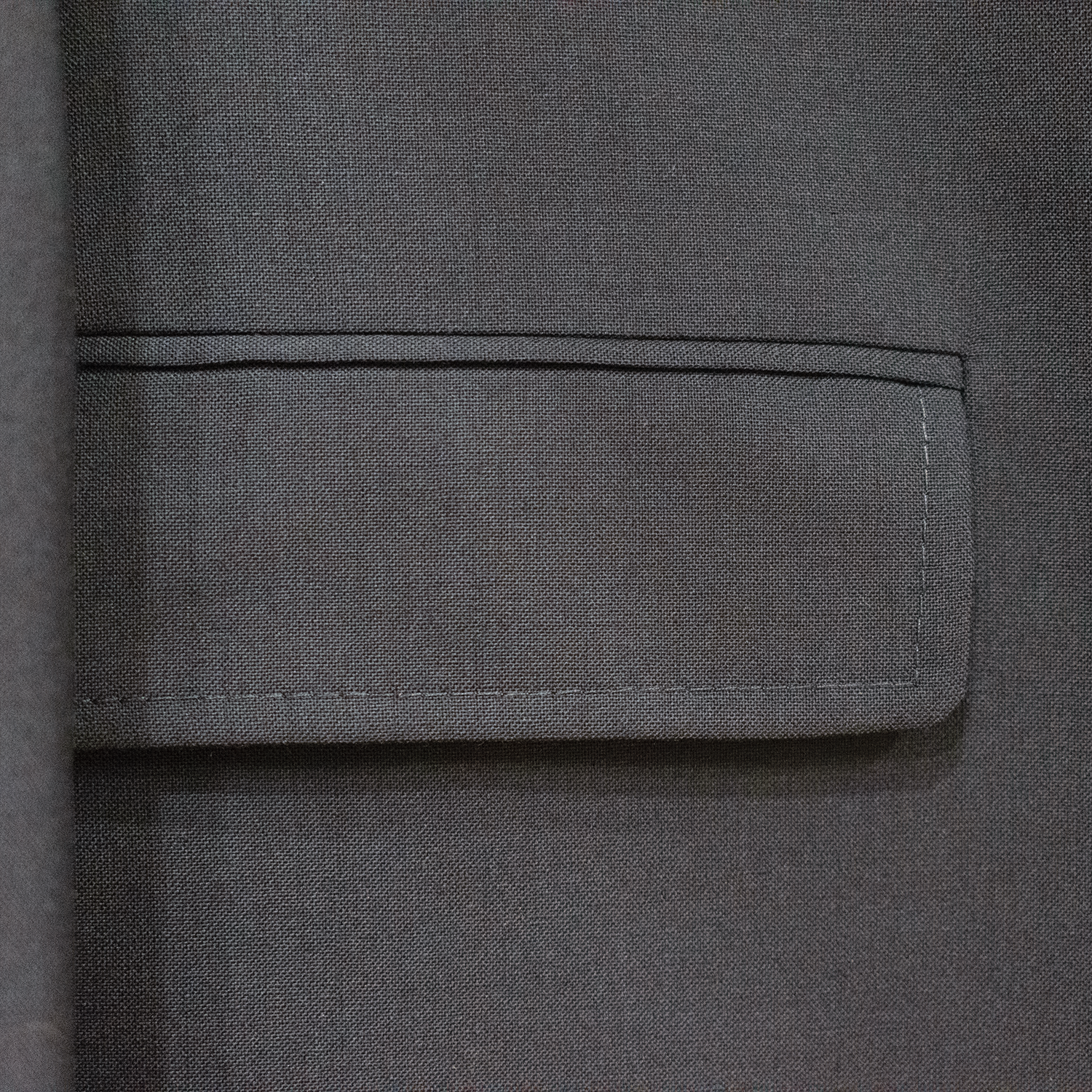 Navy Worsted Wool Blazer