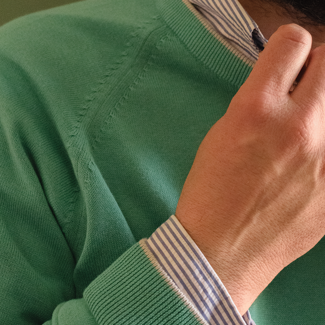 Light Green / Platinum Tipped Lightweight Sweater