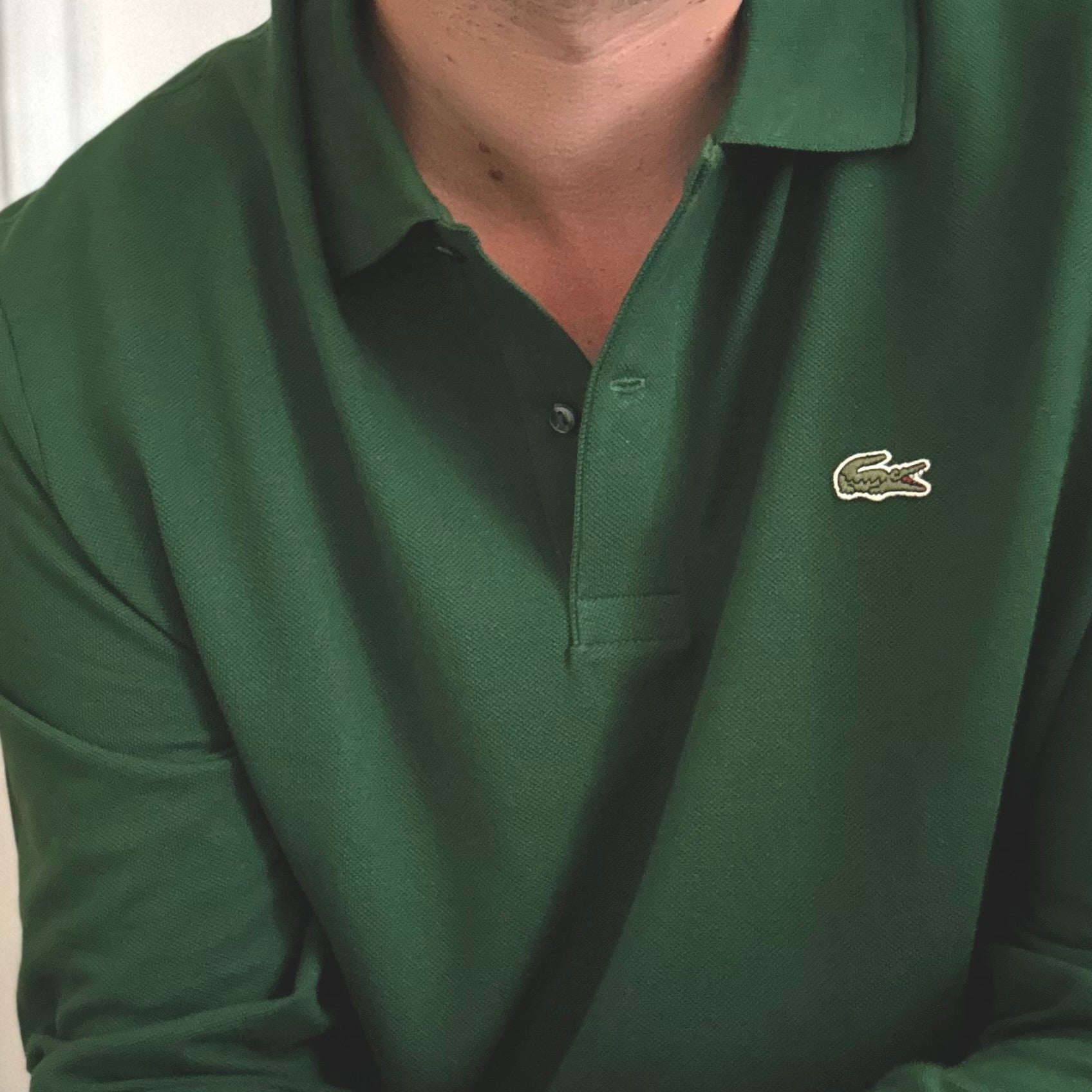 Pine Green Original L.12.12 Long Sleeve Polo