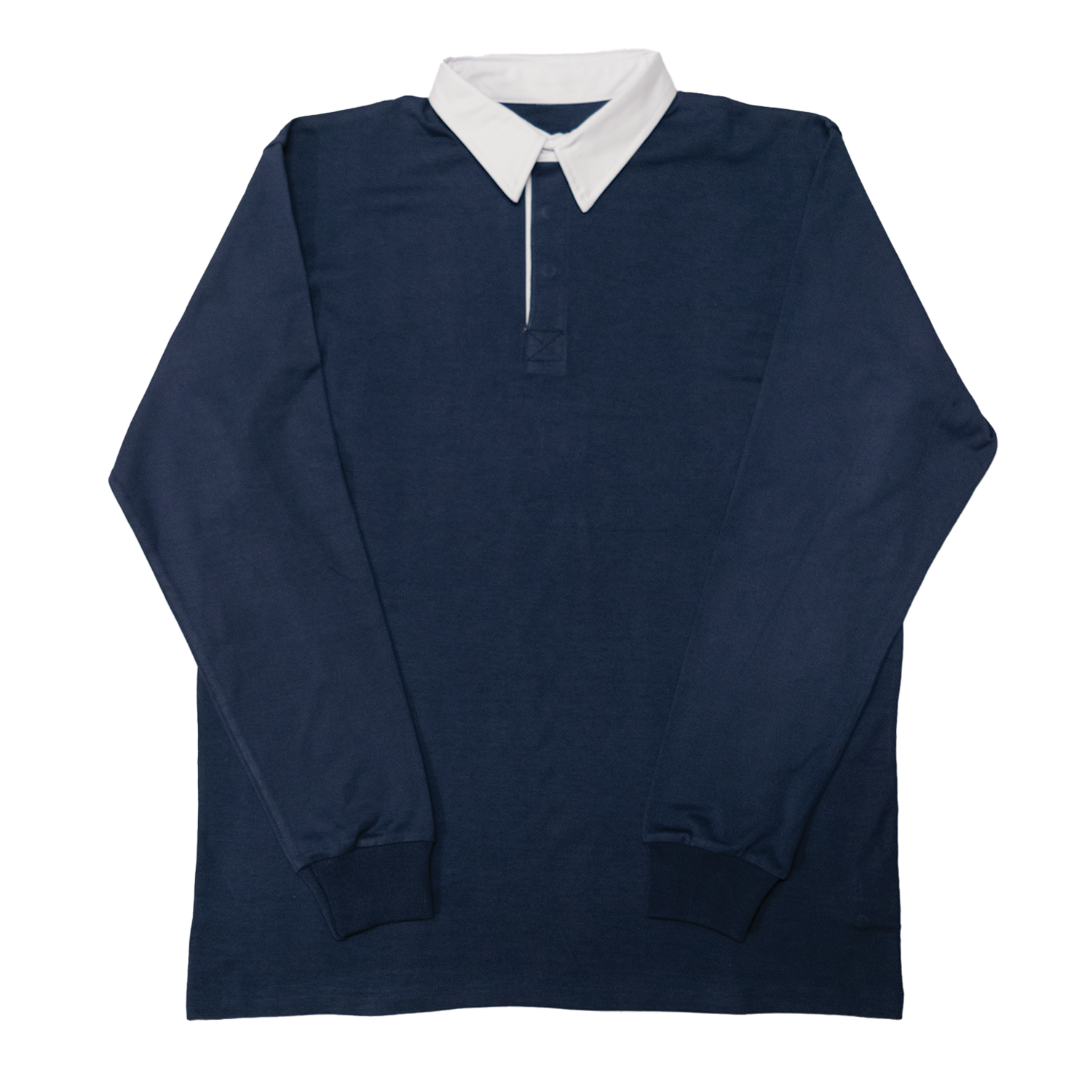 Dark Navy Solid Winter Woven Rugby Shirt - Classic Fit