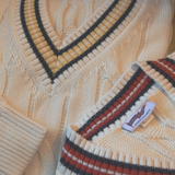 Navy / Red / Cream Classic Cricket Sweater