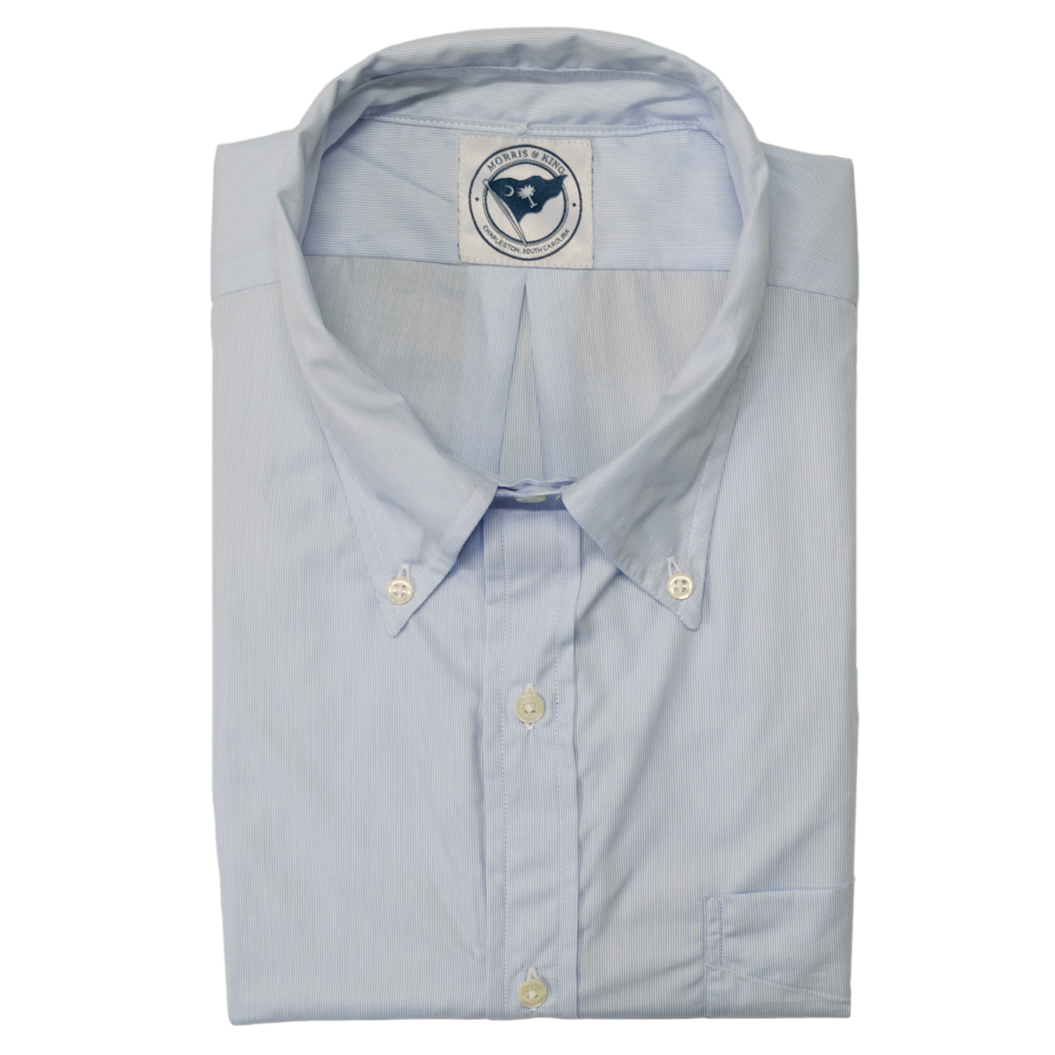 Light Blue Mini Stripe MTO Button Down Shirt
