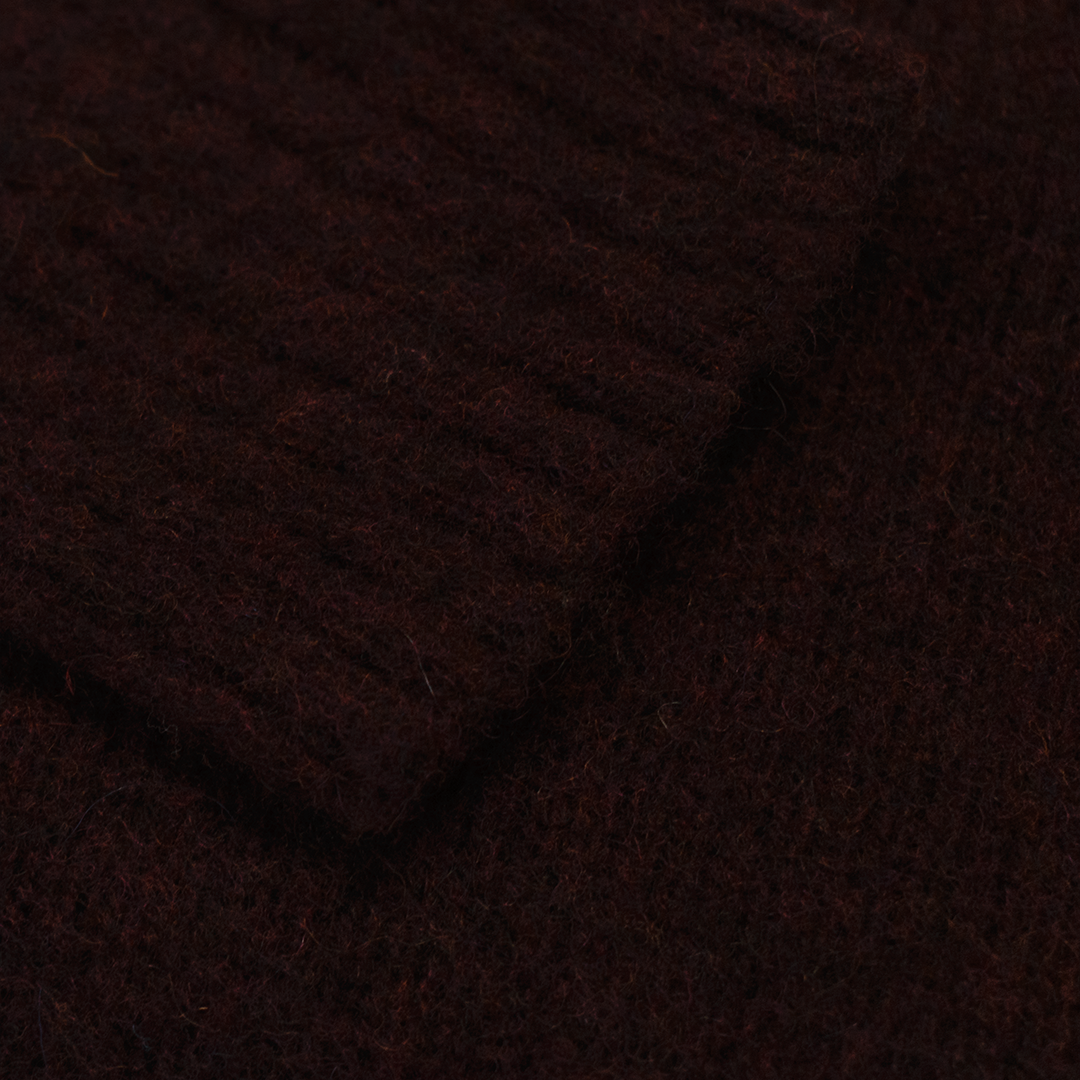 Beetroot Brushed Scottish Shetland Wool Sweater
