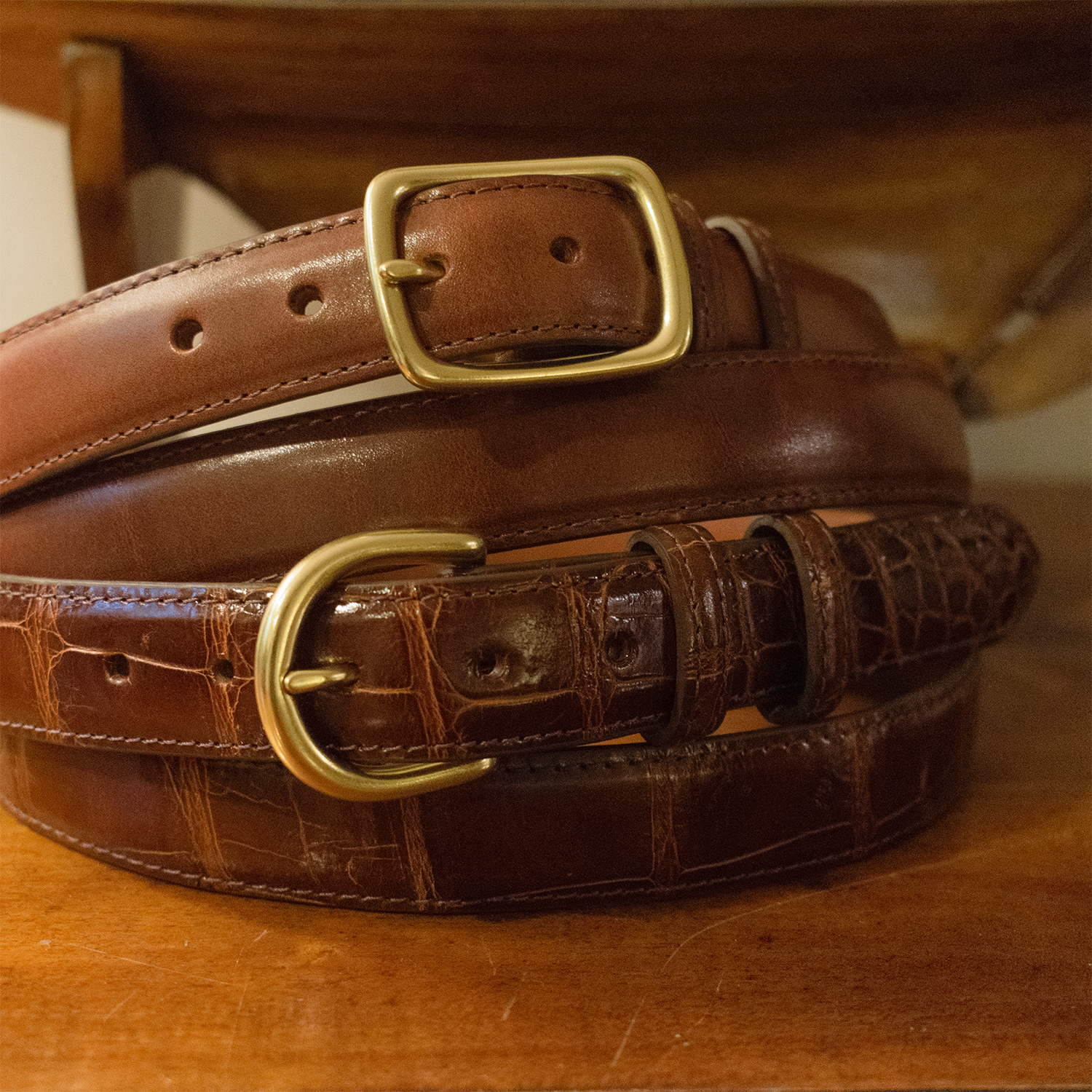 1" Brown Latigo Classic Leather Belt