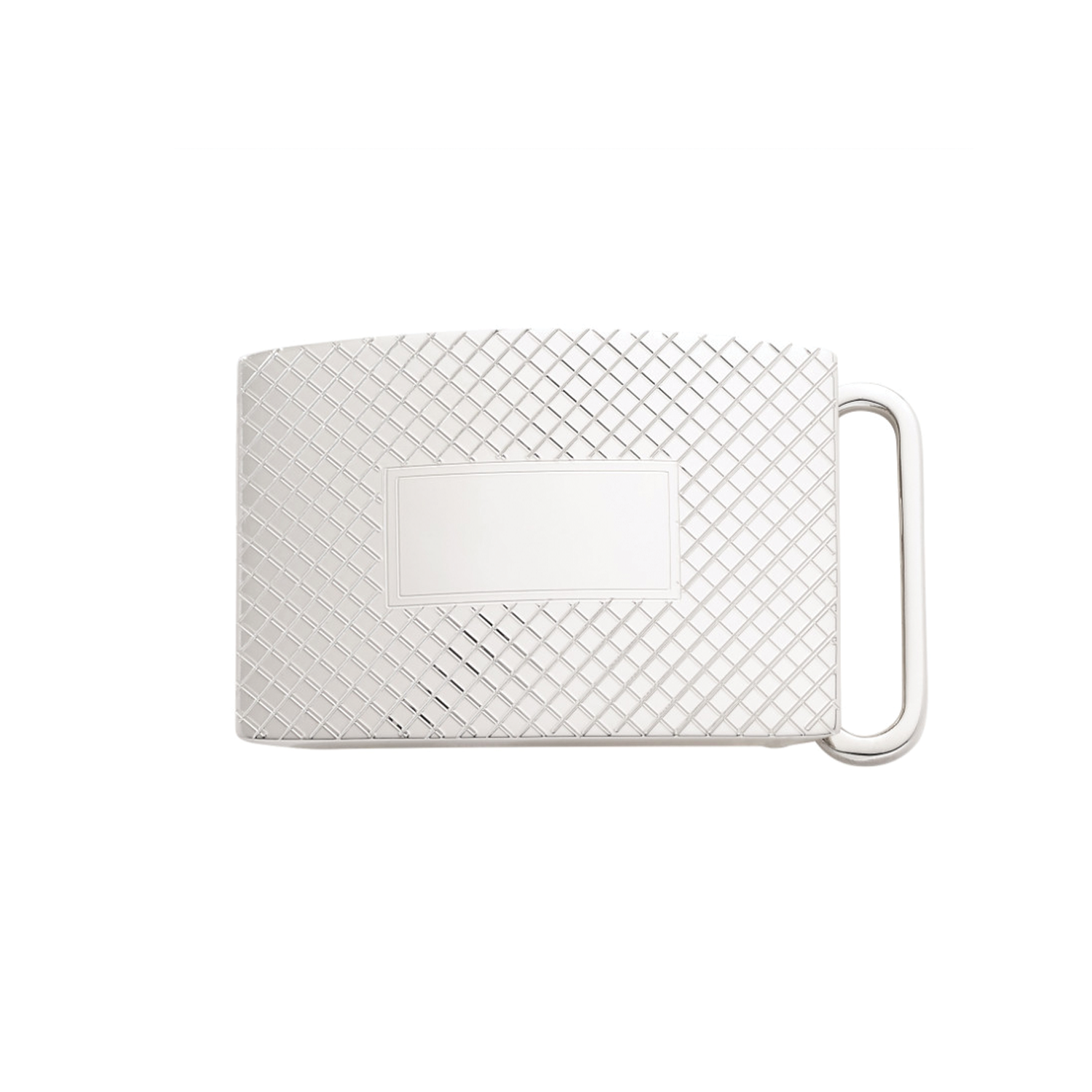 1" Criss Cross Belt Buckle - Sterling Silver