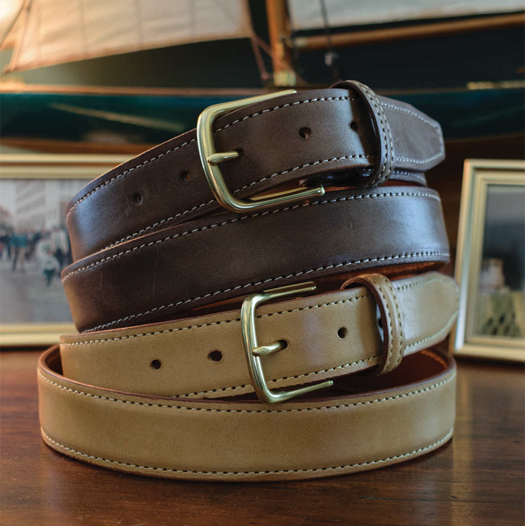 1-1/4" London Tan English Bridle Classic Leather Belt