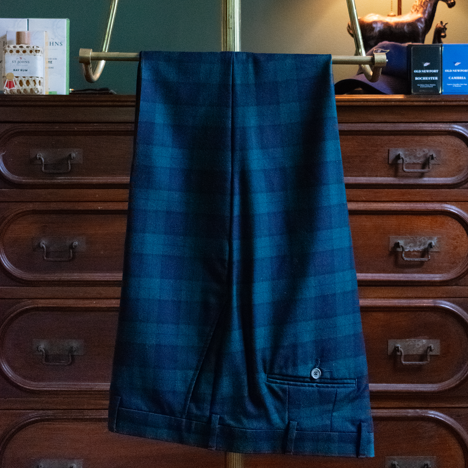Black Watch Wool Trousers - Classic Fit
