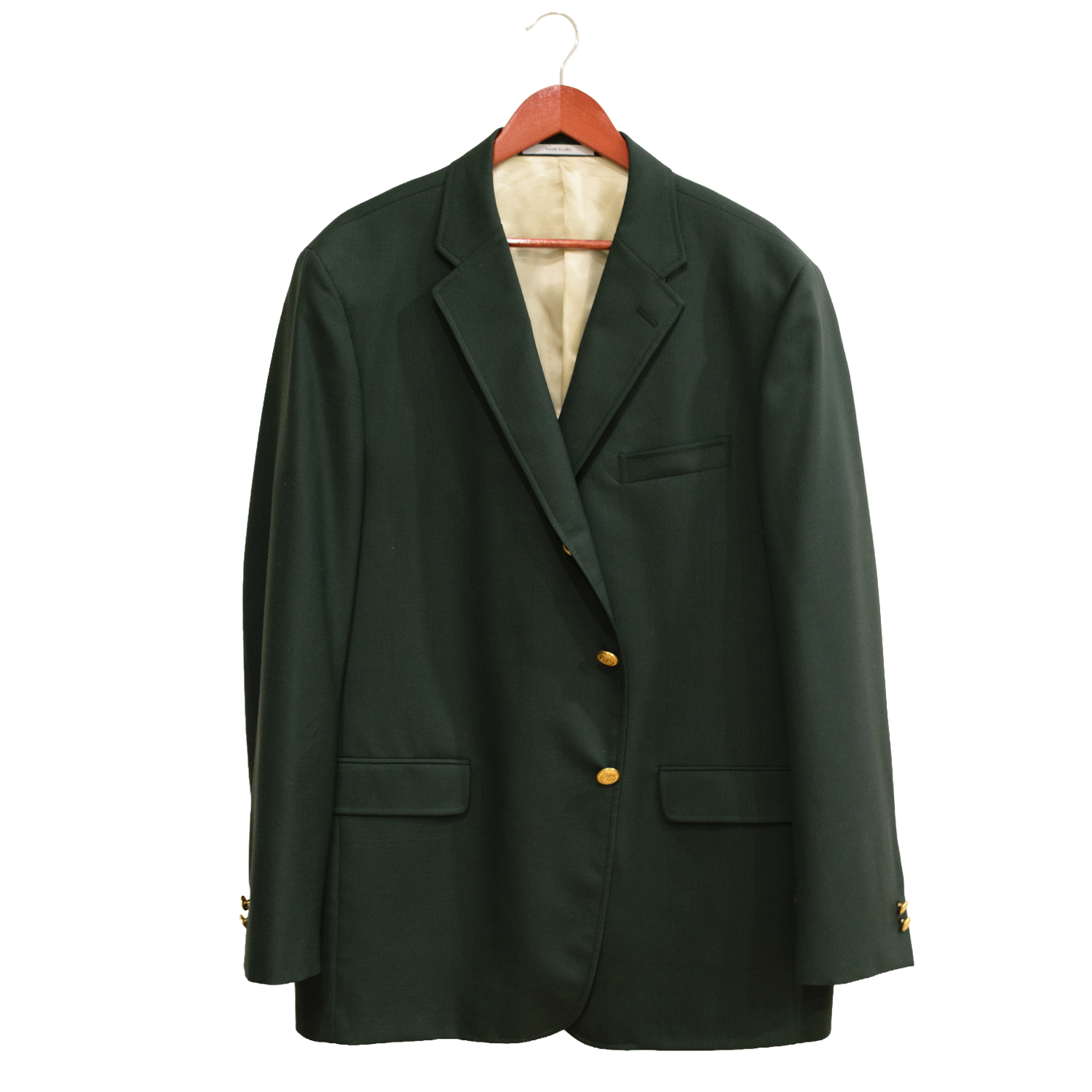 Dark Green Tropical Wool Blazer 42R Dark Green Tropical Wool Blazer 42R