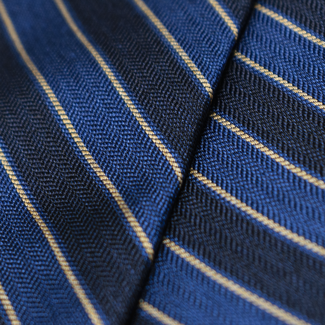 Blue Woven Stripe Tie