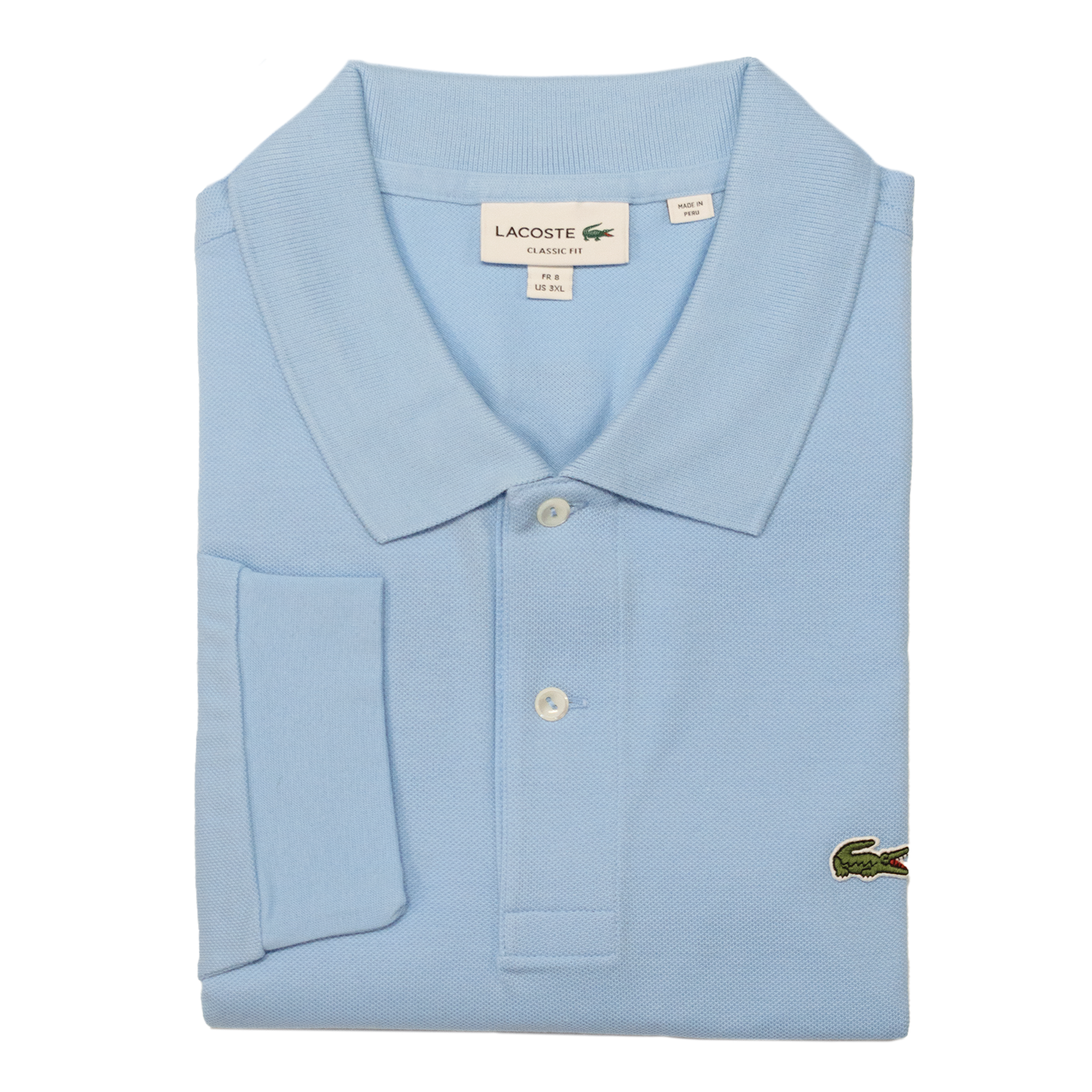 Pastel Blue Original L.12.12 Long Sleeve Polo