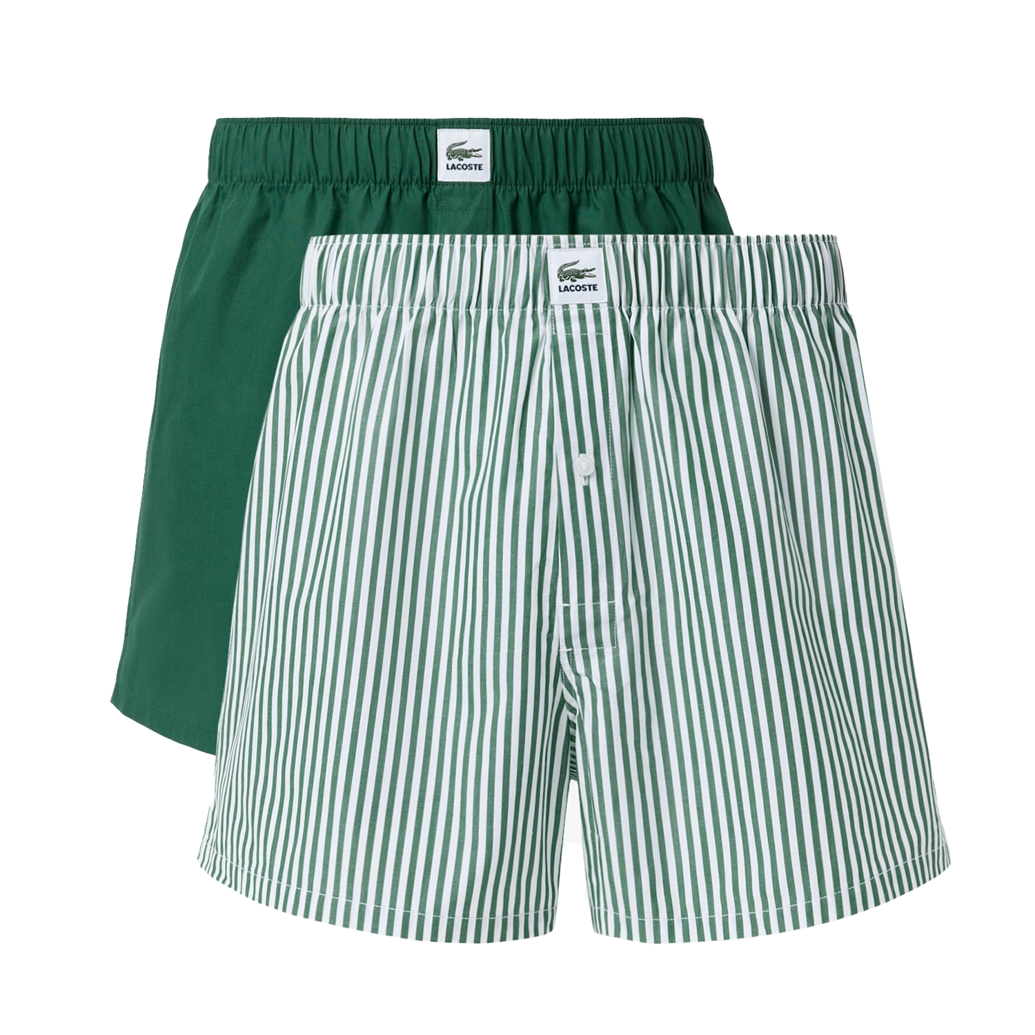 Green Cotton Weave Boxers (2 Pack)