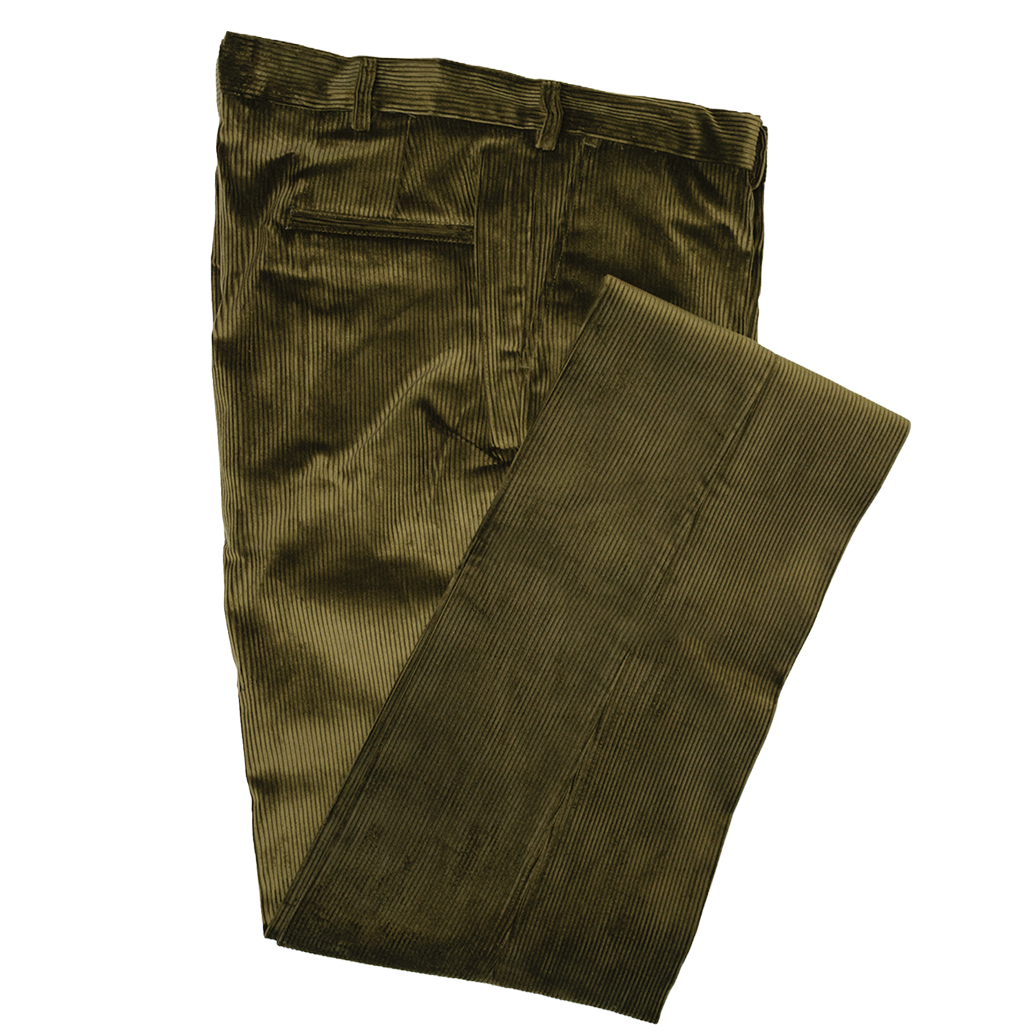 Olive Brisbane Moss® Corduroy Trousers - Classic Fit
