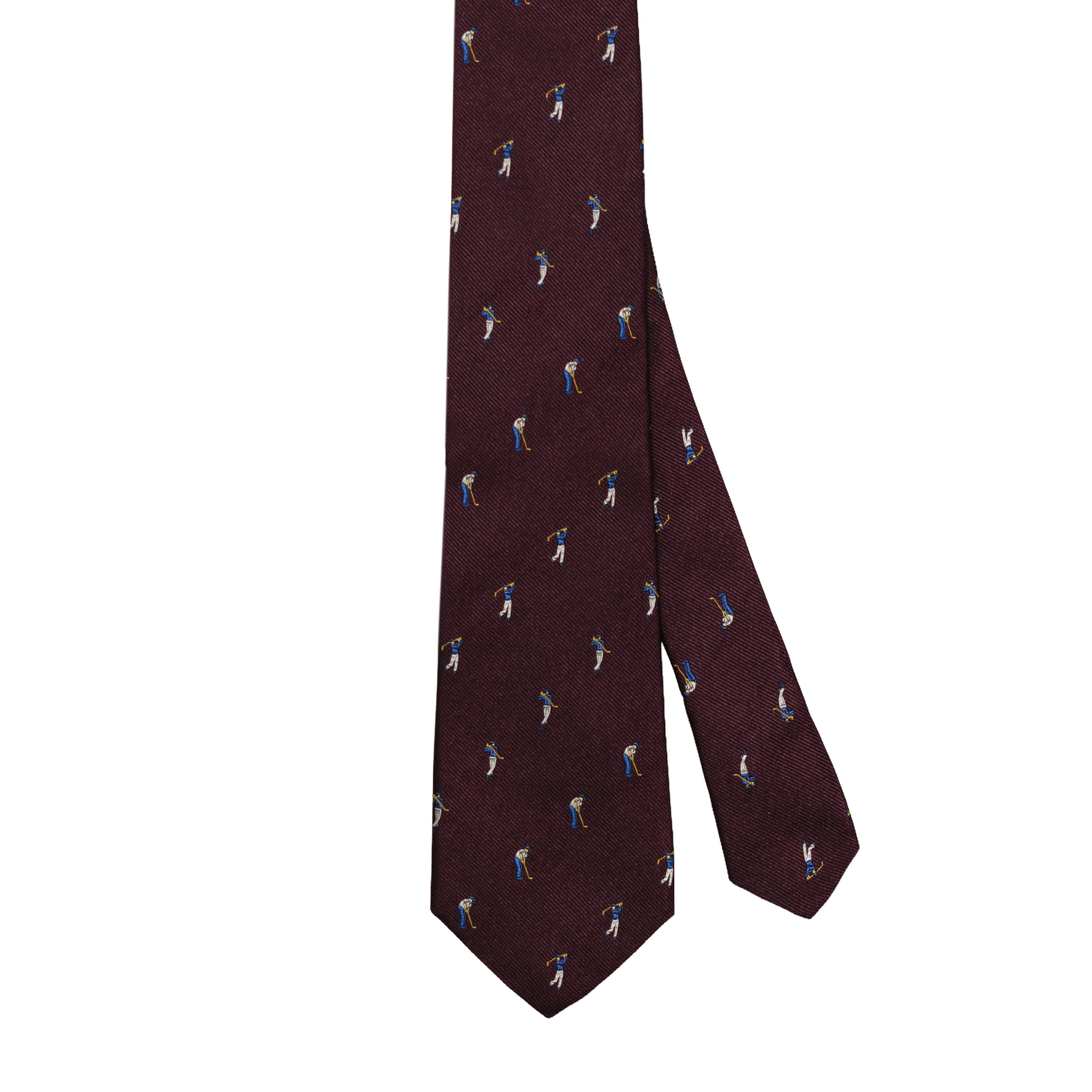 Burgundy Golfer Club Tie