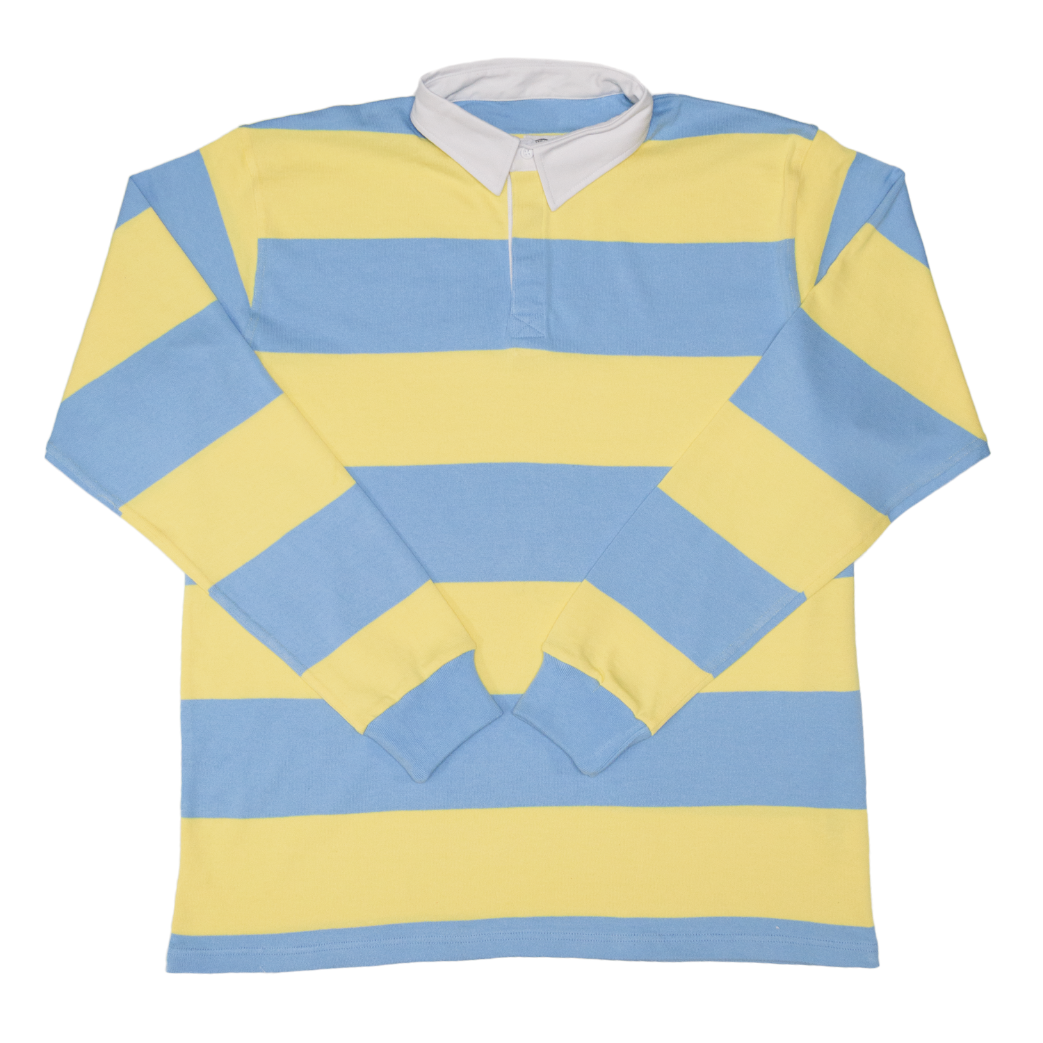 Carolina Blue / Sand Stripe Rugby Shirt - Regular Fit Carolina Blue / Sand Stripe Rugby Shirt - Regular Fit