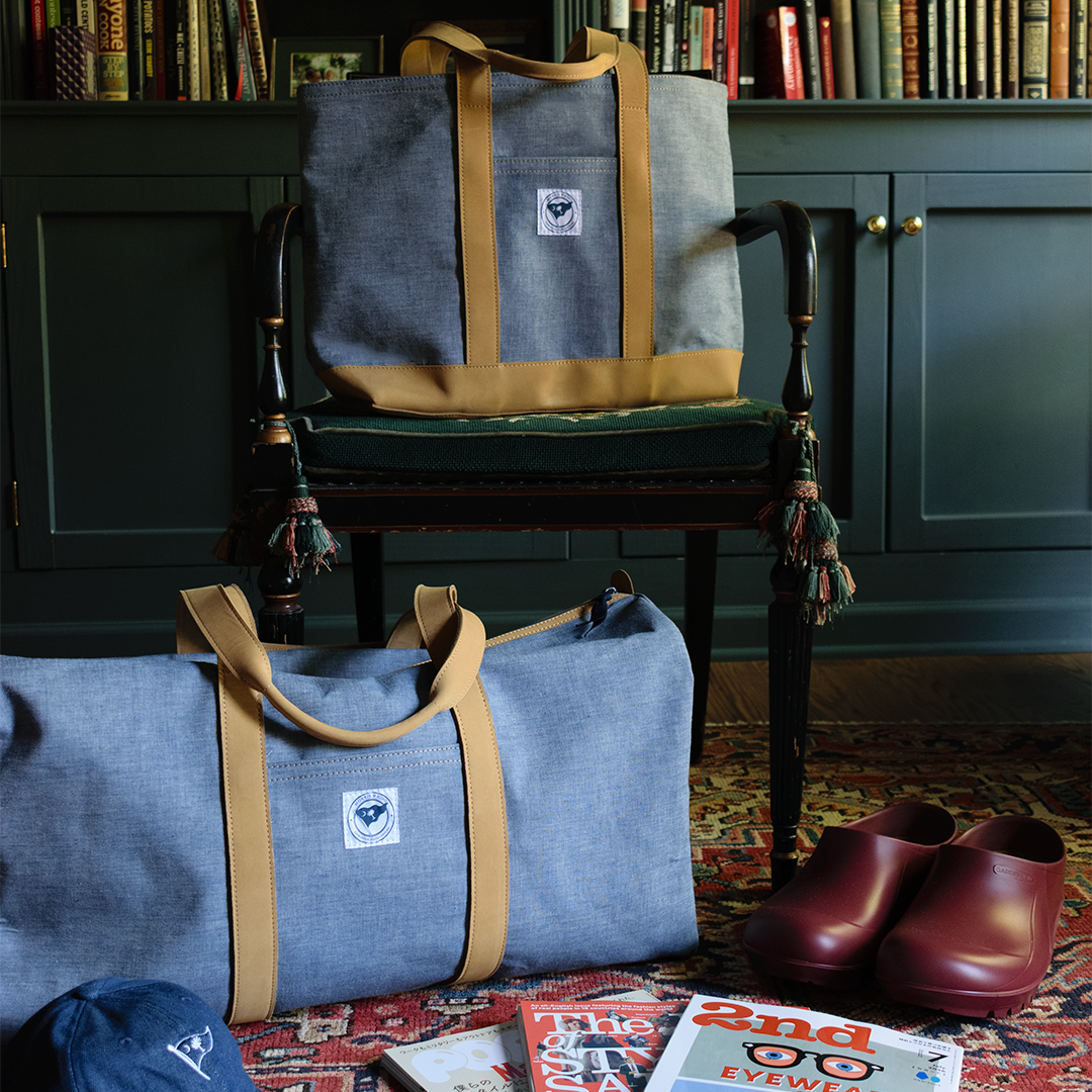 Chambray & Leather Tote Bag (Limited Edition)