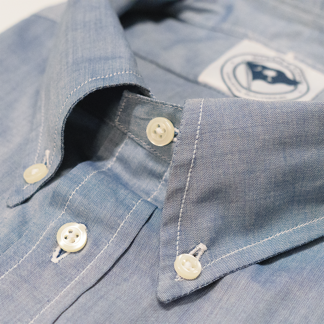 Blue Chambray MTO Popover Shirt - Classic Fit