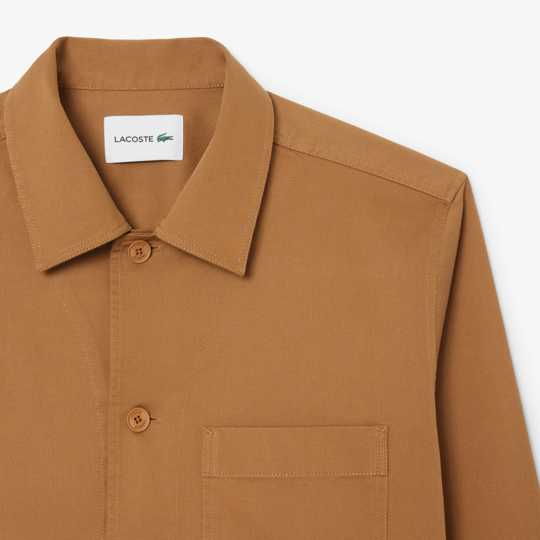 Brown Cotton Overshirt Jacket