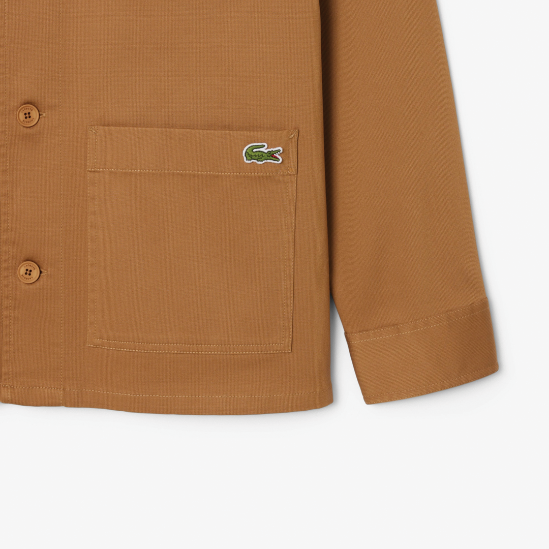 Brown Cotton Overshirt Jacket