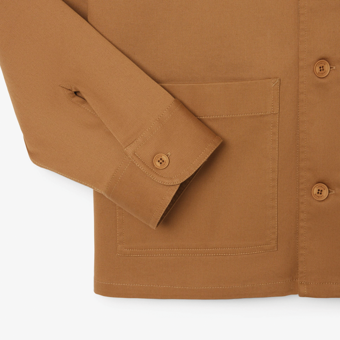 Brown Cotton Overshirt Jacket