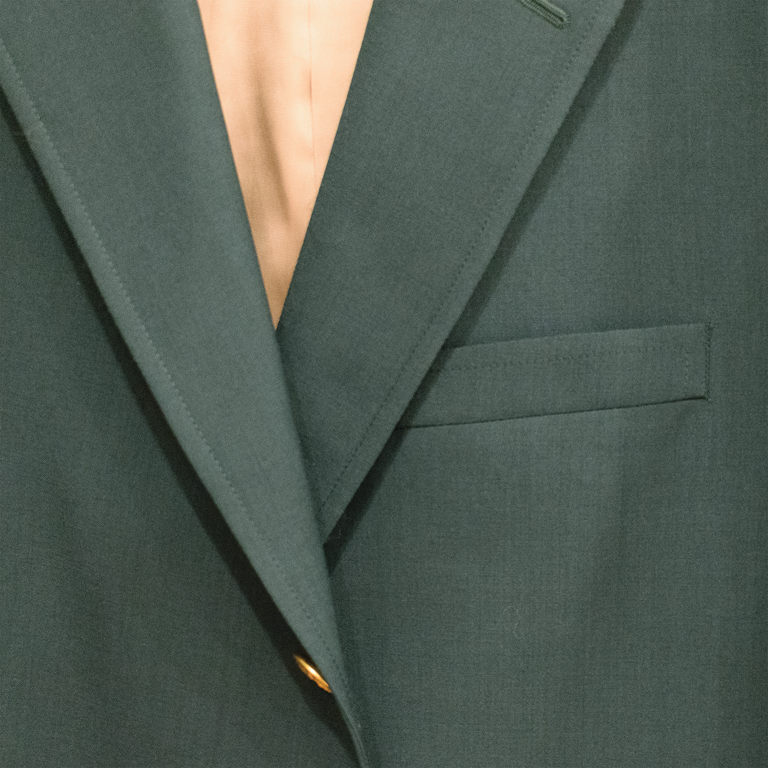 Dark Green Tropical Wool Blazer
