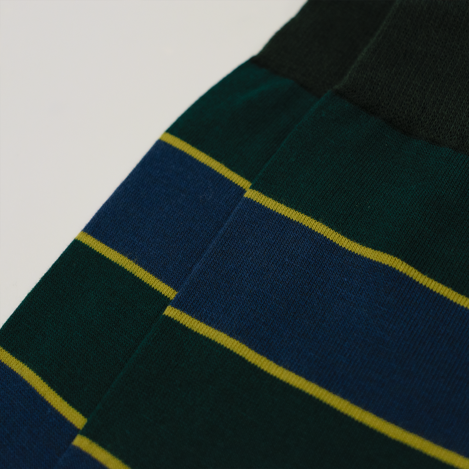 Green / Navy / Yellow Lightweight Cotton Socks