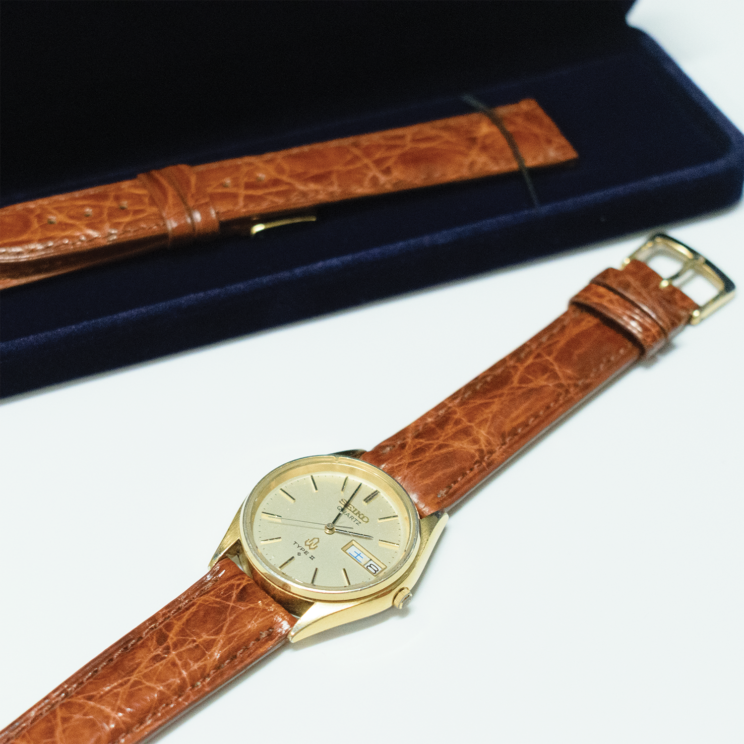 Honey Genuine Caiman Crocodile Watchband