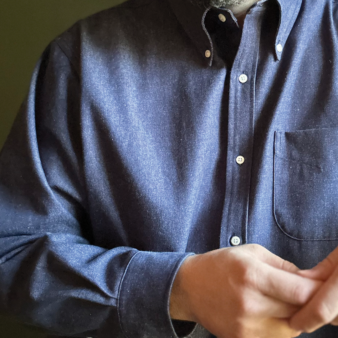 Heavyweight Denim Button Down Shirt - Classic Fit