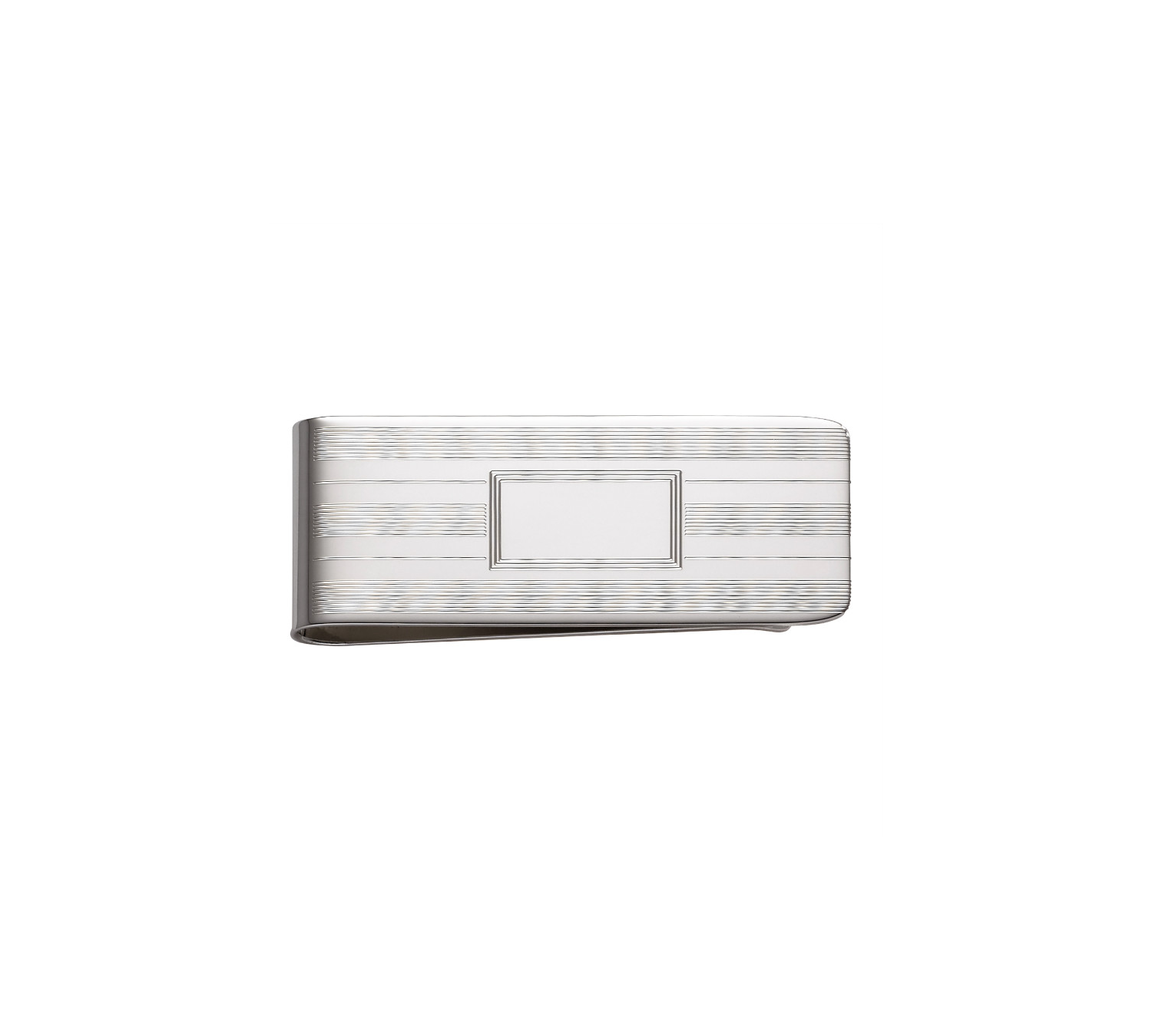 Engine Turned Money Clip - Sterling Silver