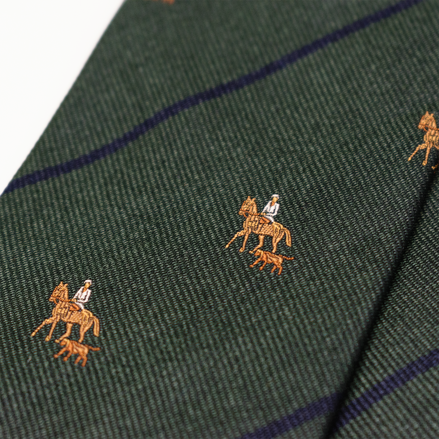 Green / Navy Horse & Hound Club Tie