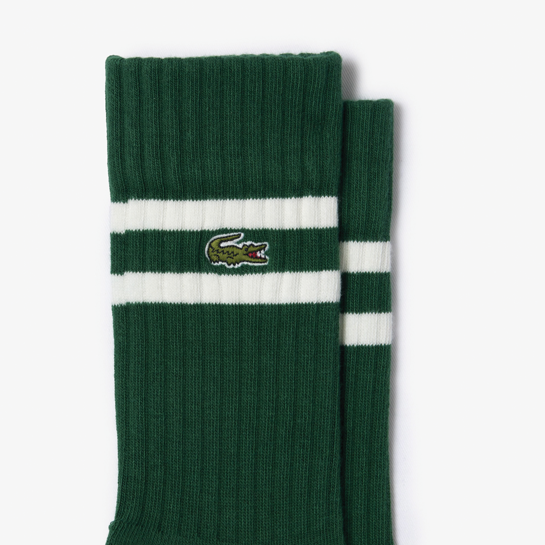 Green / White Stripe Socks (2 Pack)