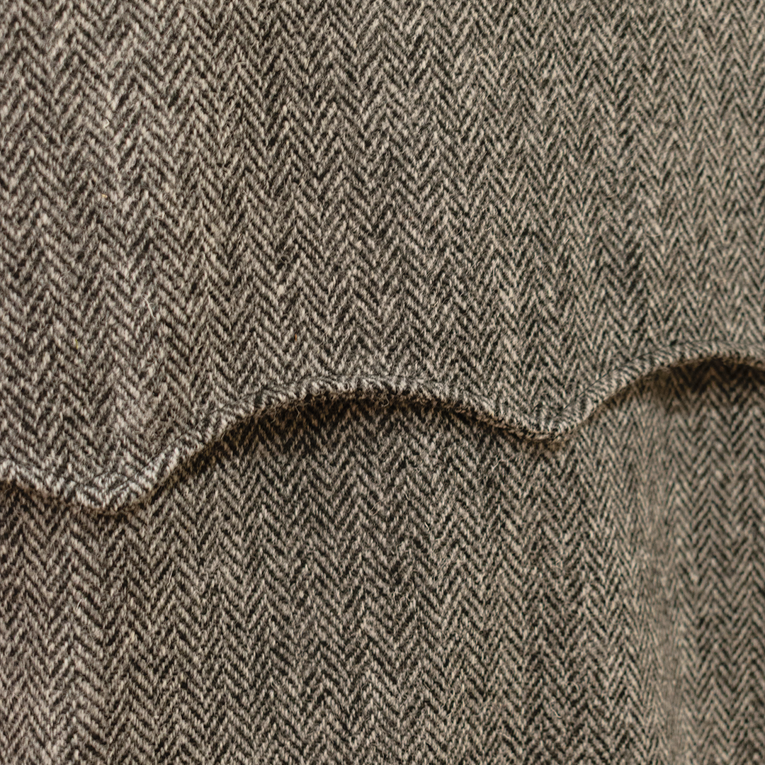 Charcoal Harris Tweed® Herringbone Harrington Jacket