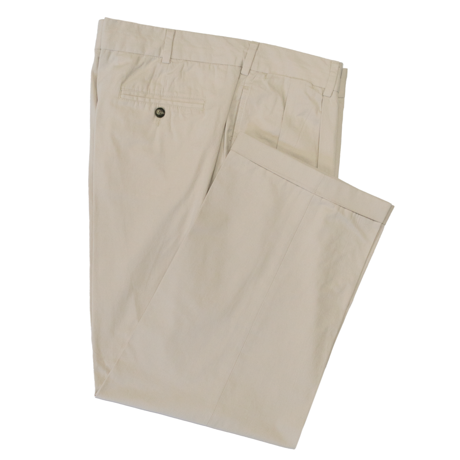 Stone Pleated Lightweight Poplin Pants - Classic Fit