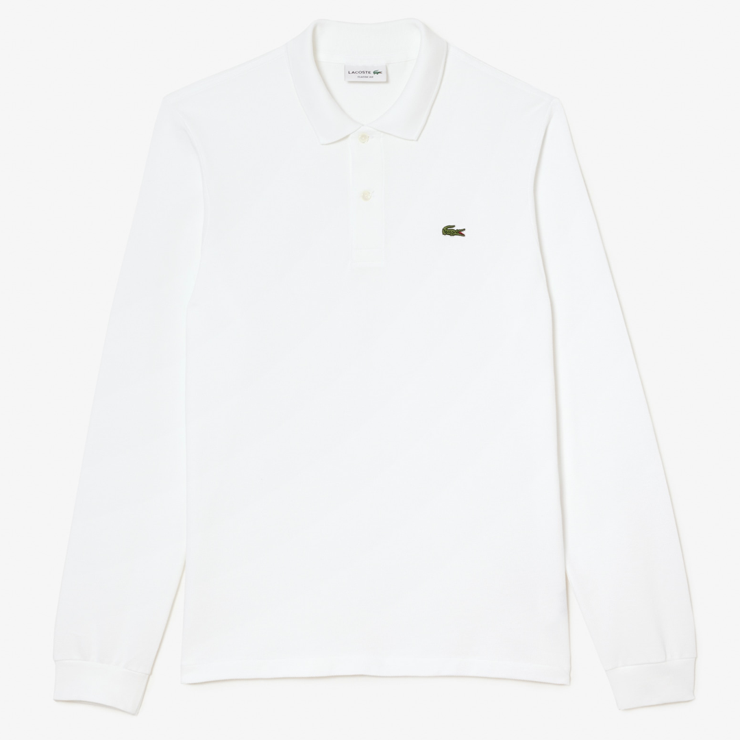 White Original L.12.12 Long Sleeve Polo