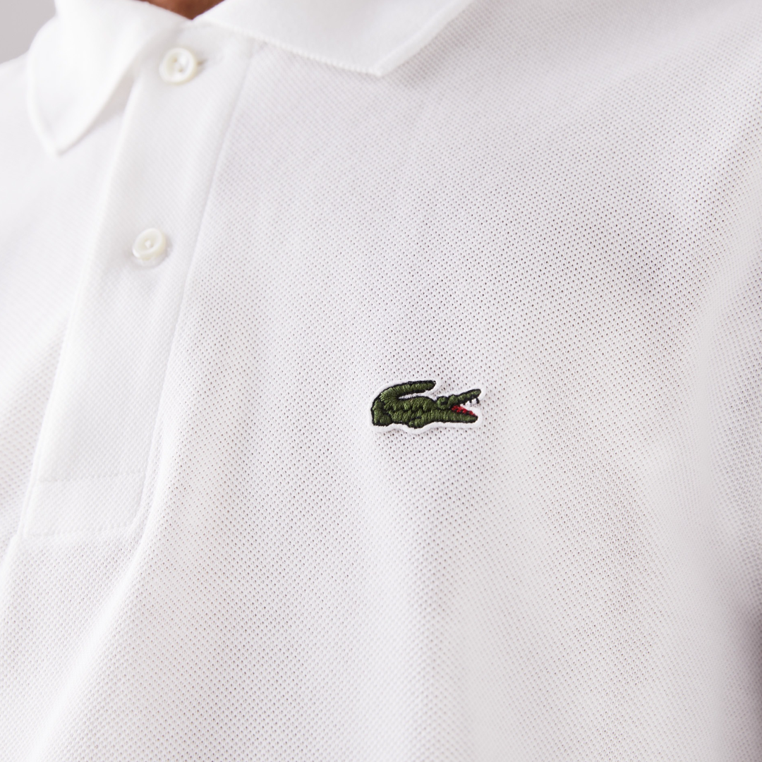 White Original L.12.12 Long Sleeve Polo