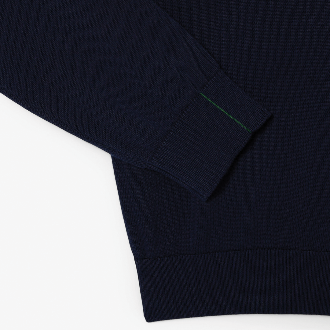 Navy Cotton Crew Neck Sweater