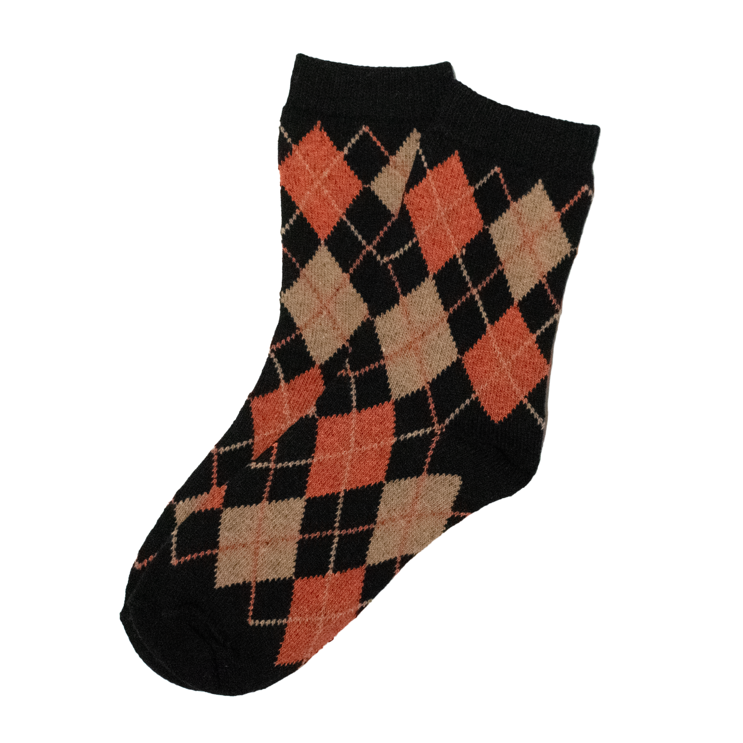 Black / Raspberry Lightweight Argyle Socks (SS25)