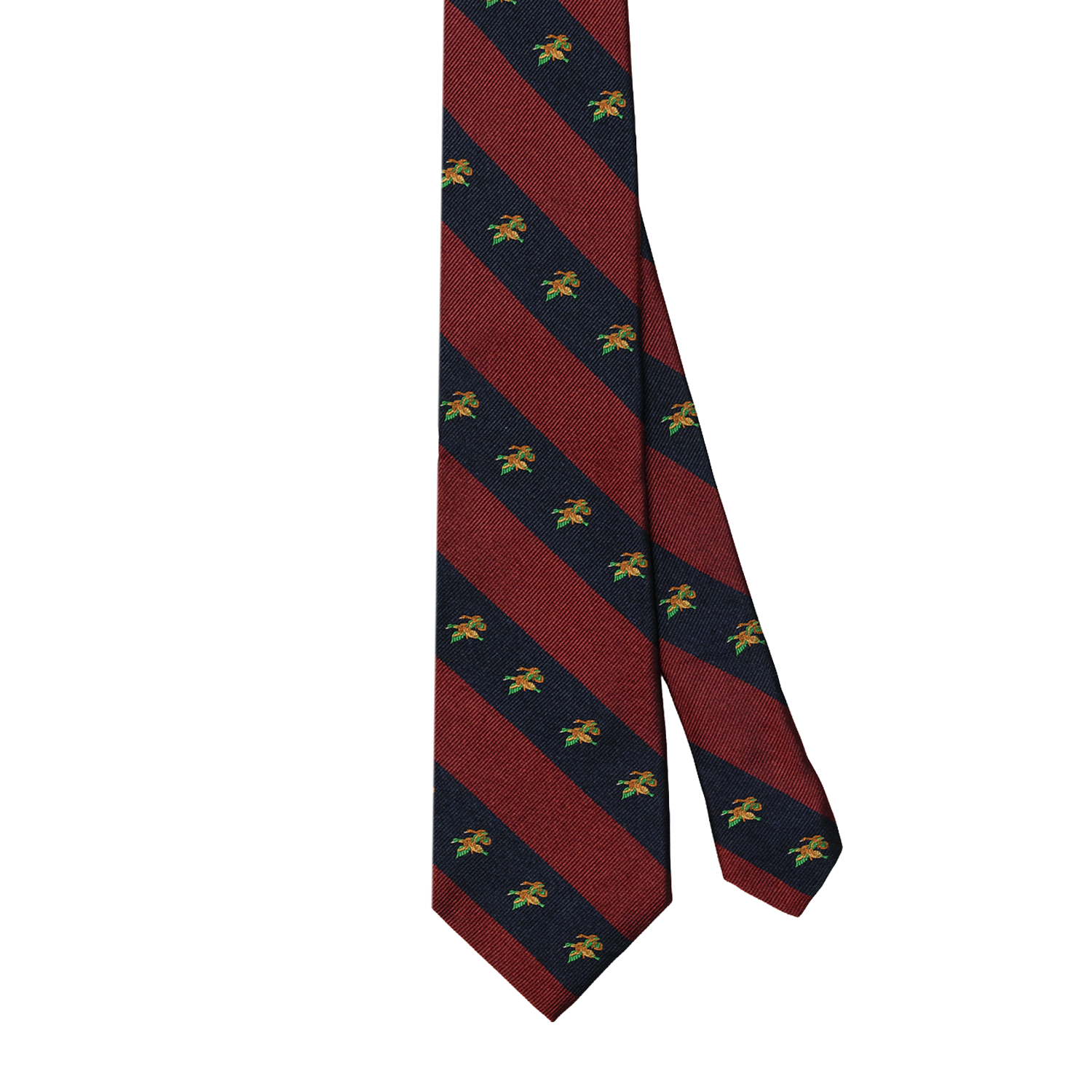 Burgundy / Navy Mallard Flock Club Tie
