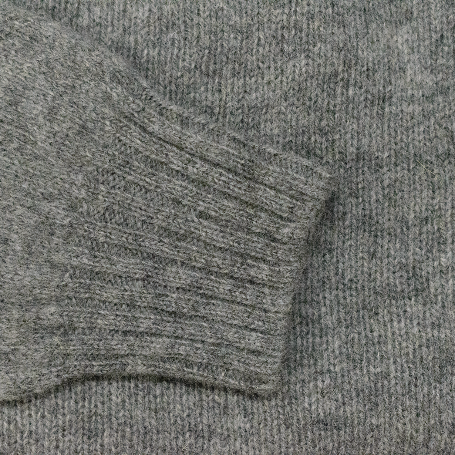 Medium Grey Scottish Shetland Wool Sweater