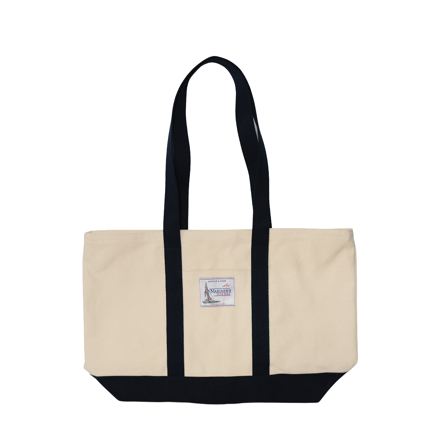 Natural / Navy Mariner's Tote Bag
