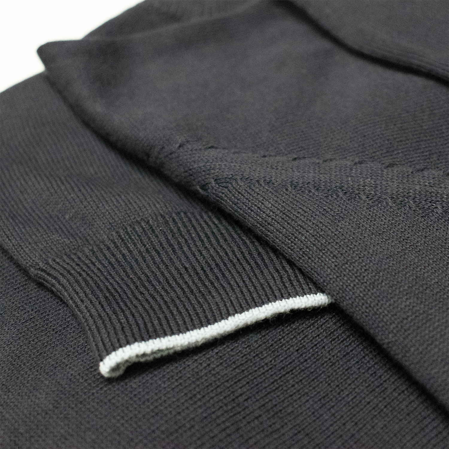 Dark Navy / Chambray Tipped Lightweight Sweater