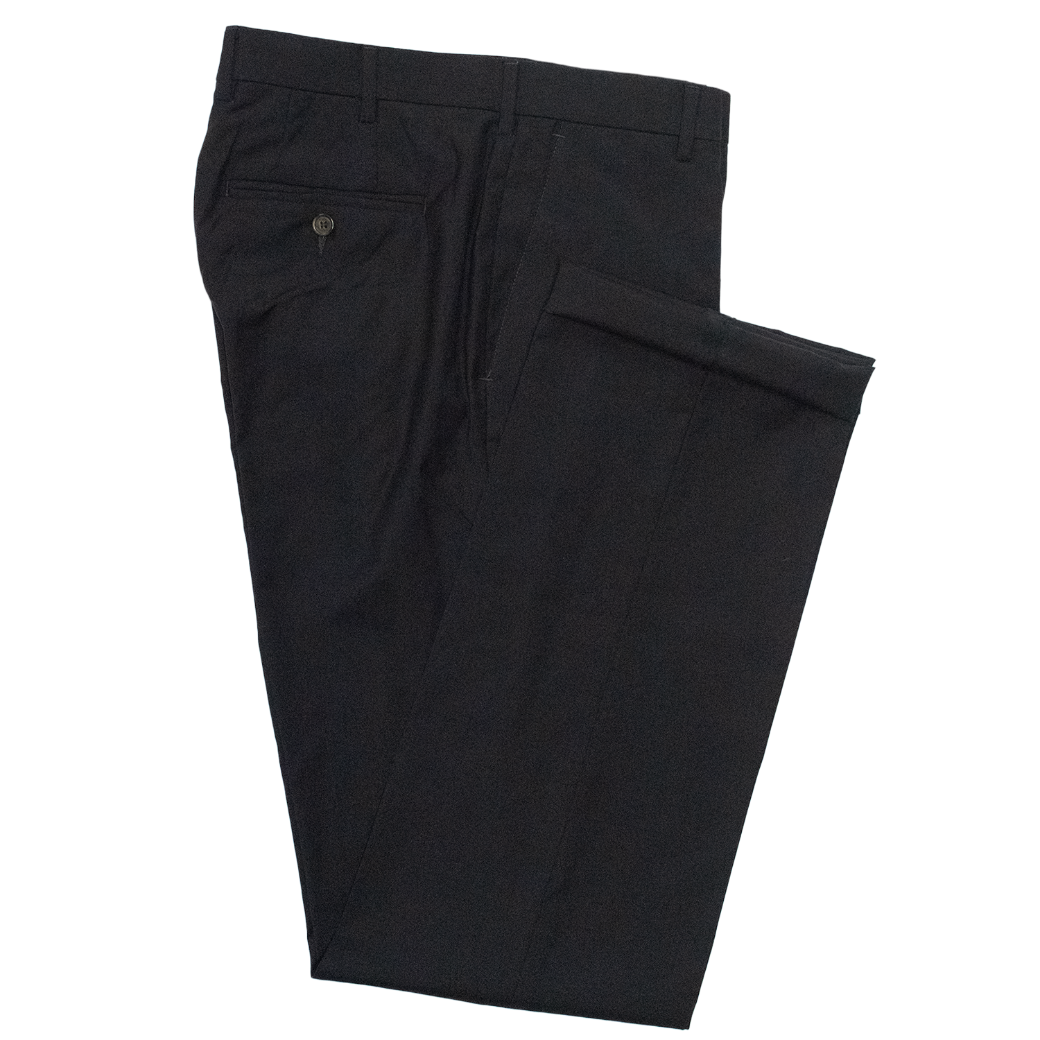 Navy Tropical Wool Trousers - Classic Fit