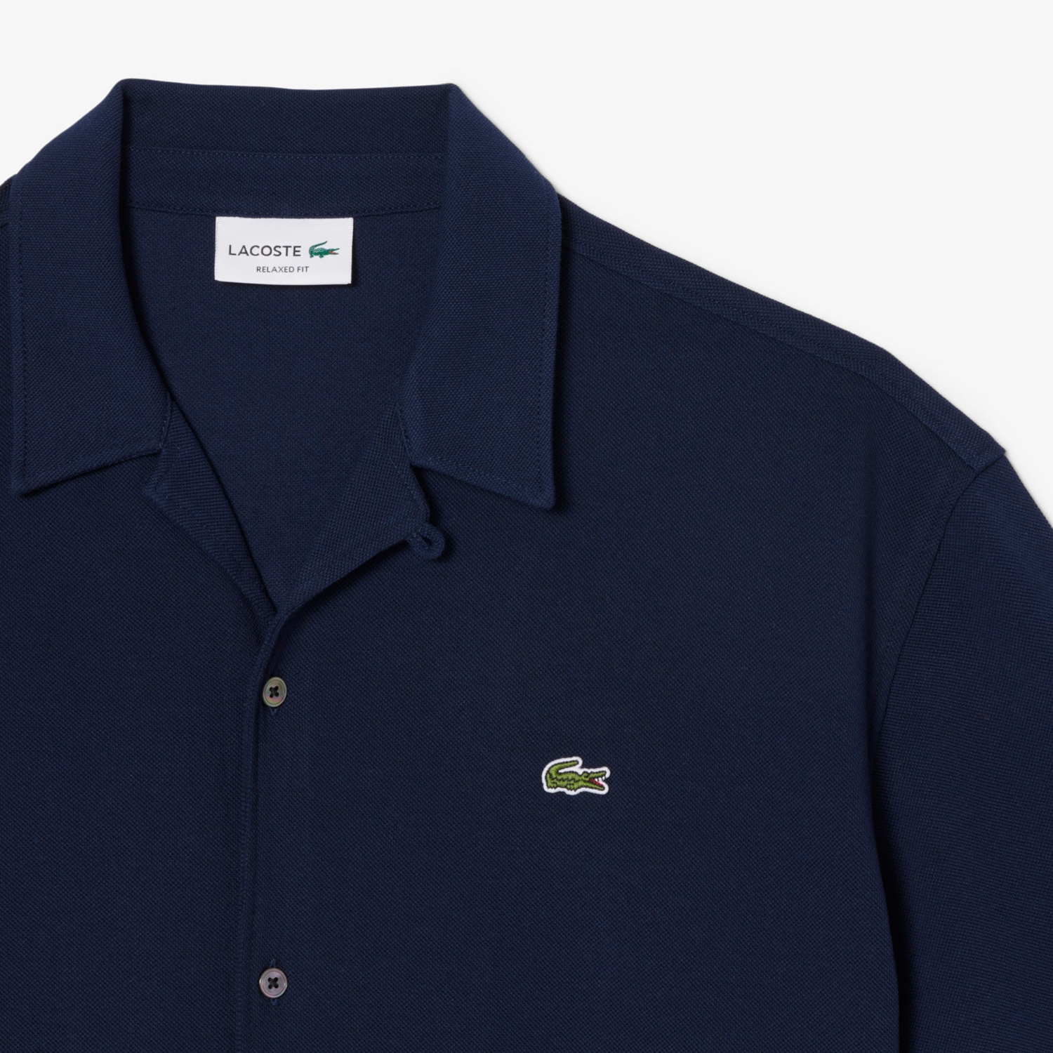 Navy Relaxed Piqué Shirt